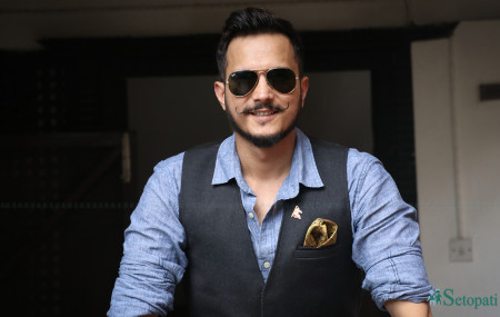 मिस्टर नेपाल २०२३ का विजेता समर्पणजंग कार्की। तस्बिरः निशा भण्डारी/सेतोपाटी